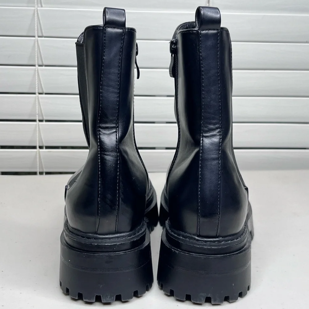 Nasty Gal Goth Vamp Sz 7 Black Platform Boots